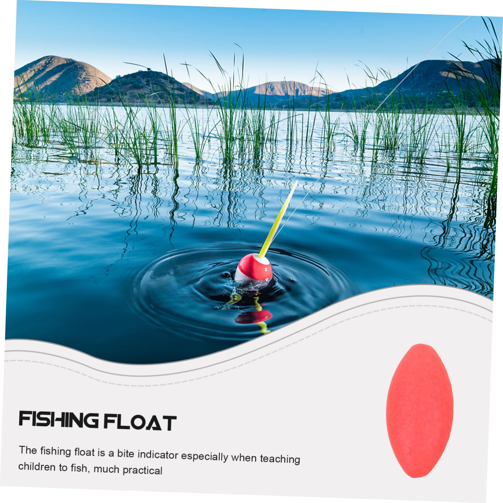 Abaodam Perles De Pêche Flotte Attaquer pour Outil De Pêche Articles De Pêche Attendre La Pêche Accessoires De Pêche Rouge Plastique