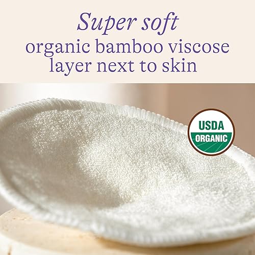 Miniatura 3 de Lansinoh Almohadillas de lactancia lavables, hechas con viscosa de bambú orgánica, almohadillas reutilizables para lactancia materna con bolsa de