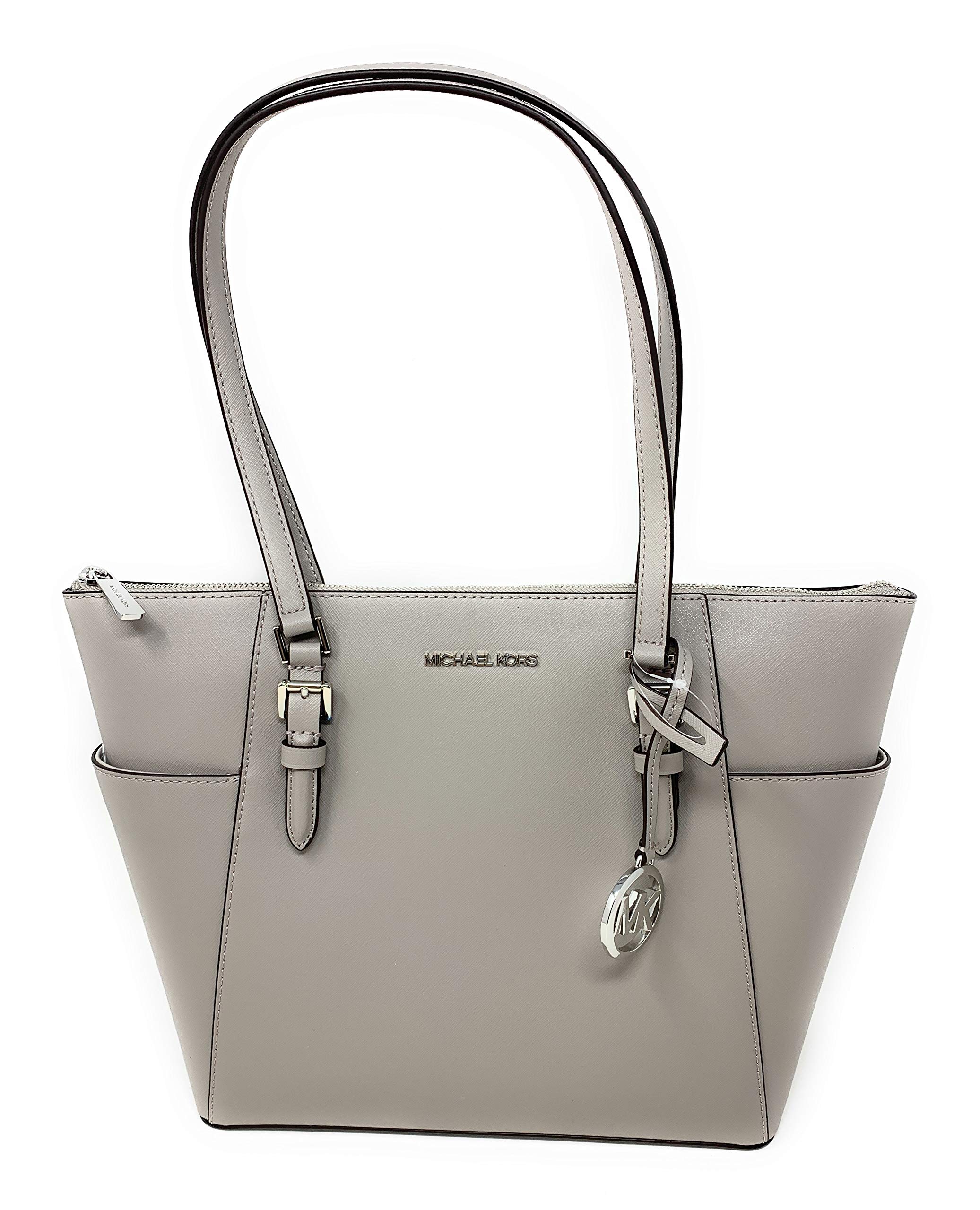 Michael Kors Charlotte Large Top Zip Tote L Pearl Grey