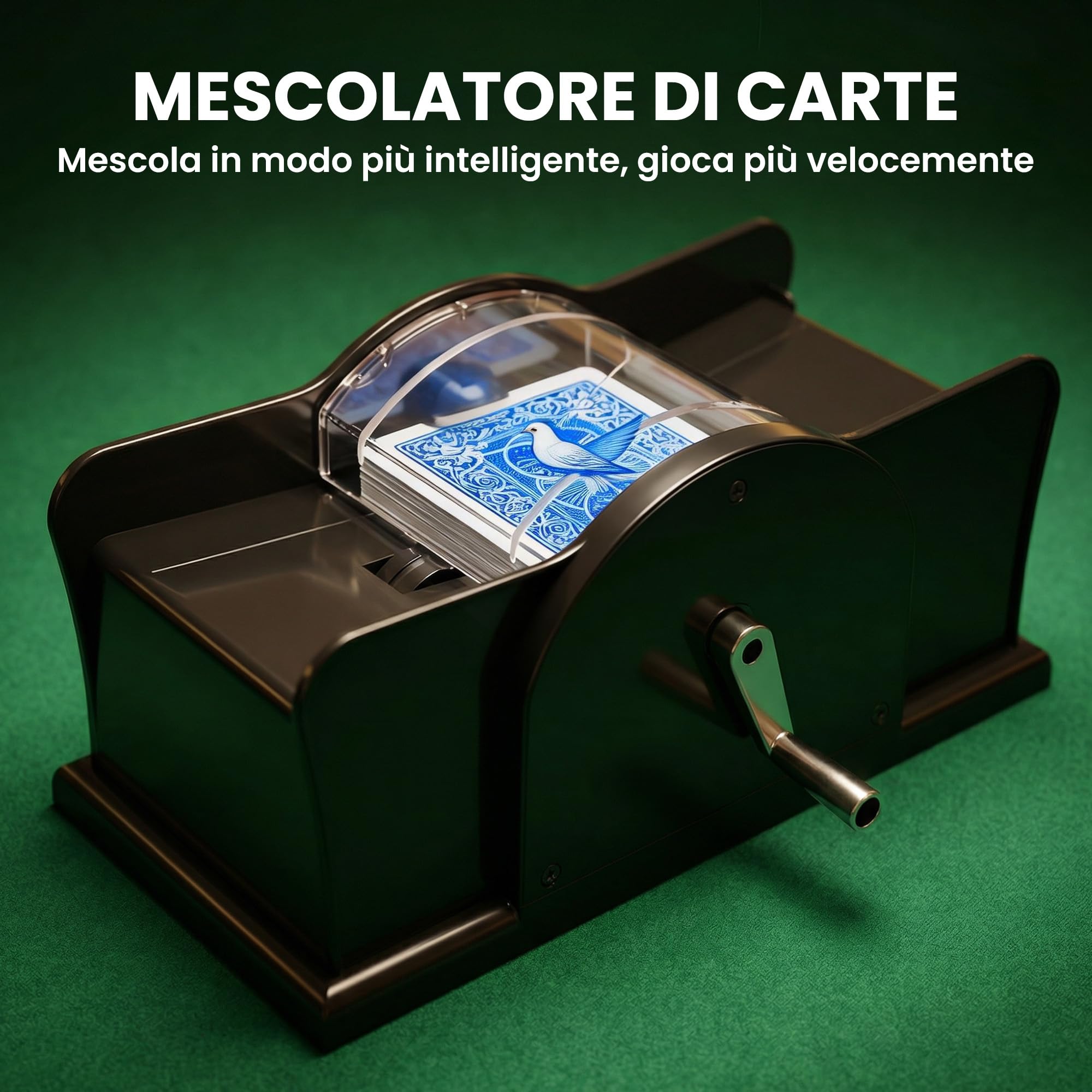 SPORTNOW Set da Poker Completo con 500 Fiches per 8 Giocatori Argento | Mescolatore di Carte, Distributore di Carte, 2 Mazzi, Tappetino, 5 Dadi, Pulsante Dealer, Valigetta