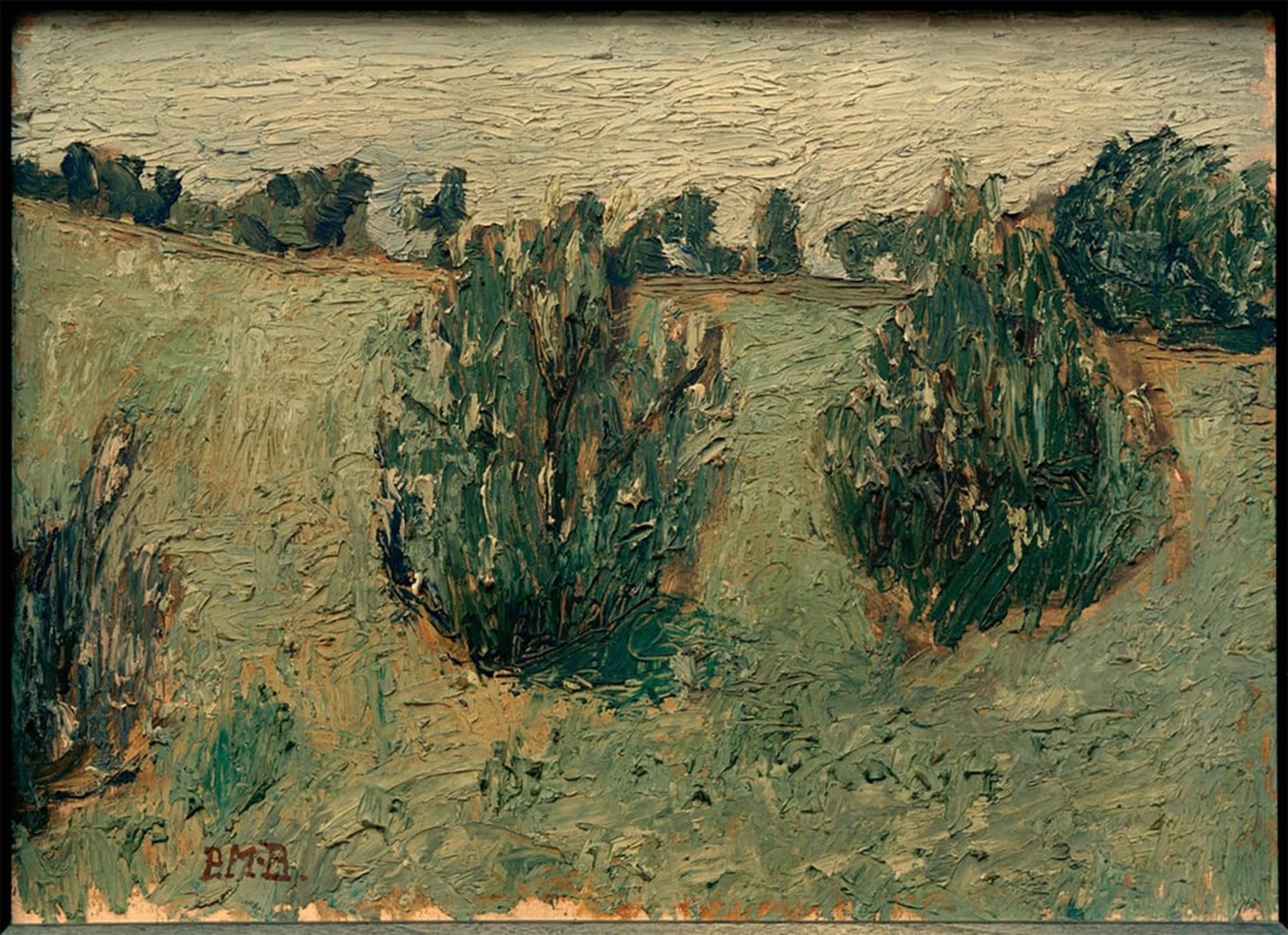POSTERIIk Vintage Print Pop Art Landscape Artwork Landscape with Pine Trees by Paula Modersohn Becker Art Prints for Office Home Decor 60x90cm