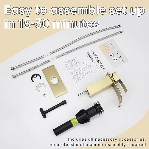 Miniatura 35 de Fransiton Grifo de baño de cascada de bronce aceitado con una sola manija de 1 o 3 agujeros, grifo de lavabo con cubierta y drenaje desplegable