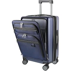 KROSER Hardside Expandable Carry On Luggage 22x14x9 Airline Approved With Front Business Pockets 20 Inch Suitcases with Wheels