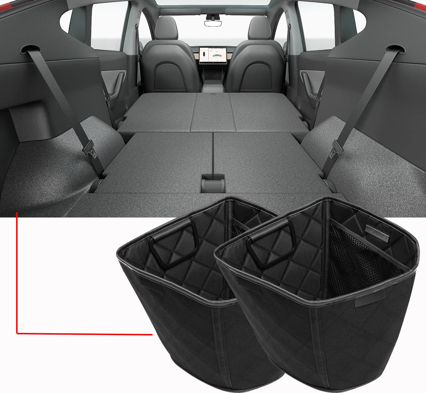 Buy Topfit for Tesla Model Y Rear Trunk Organizers And Storage Car