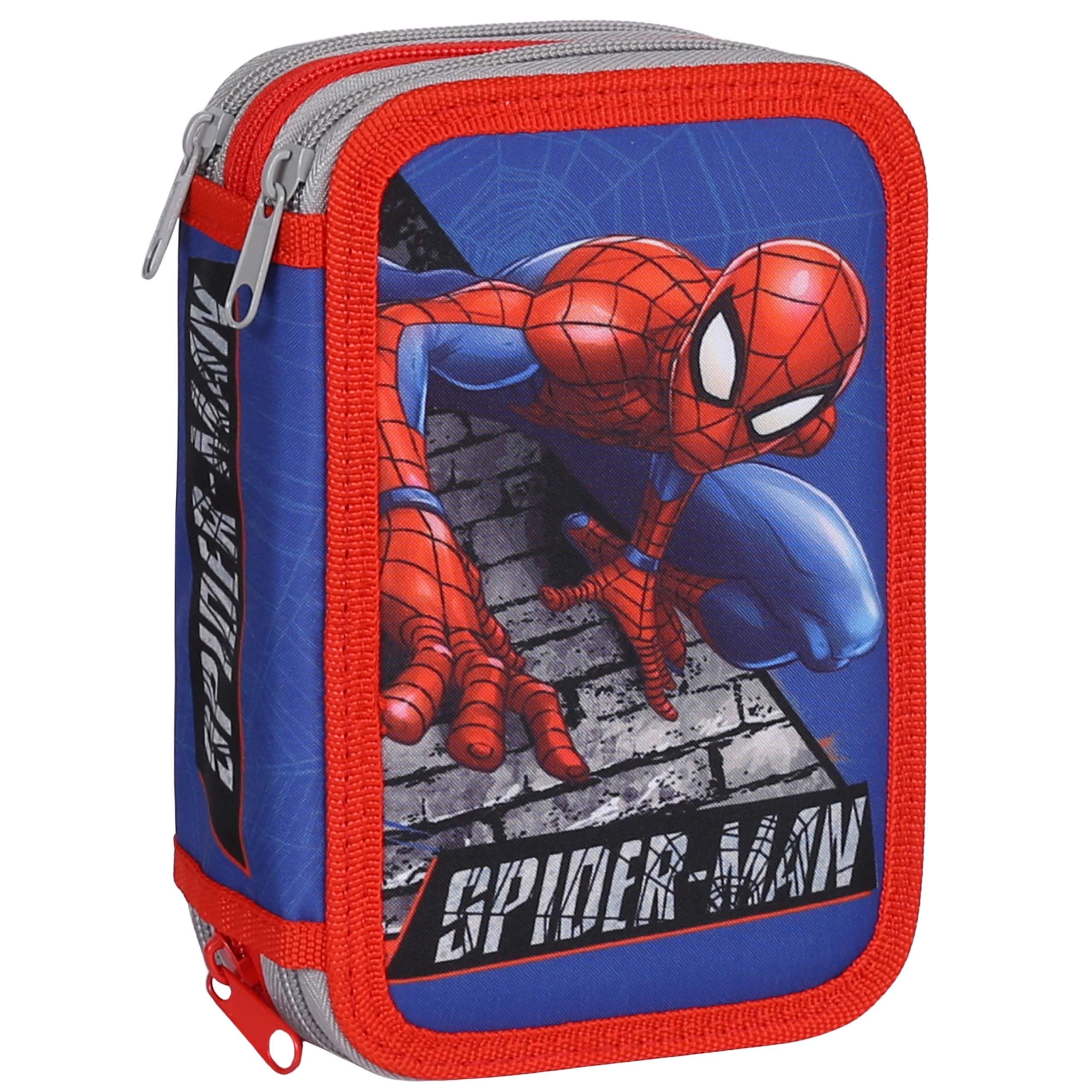 sarcia.eu Marvel Spider Man Three-Compartment Pencil case with Equipment for a boy, for School - 45 Elements, 3 Zippers (Spider-Man B) — image 1