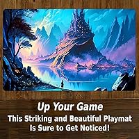 Vista 5 de Fantasy AI TCG - Tapete de juego de 24 x 14 pulgadas para MTG DTCG CCG RPG, tarjeta de intercambio entintada, alfombrillas de juego de superficie