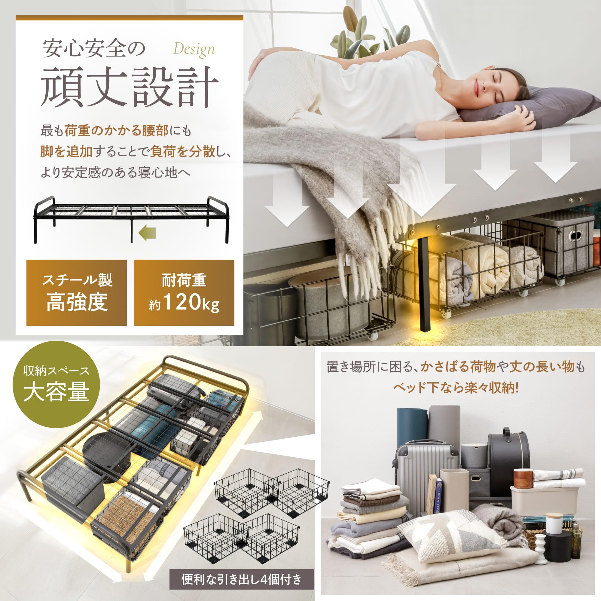 GOKUMIN シングル ベッドフレーム スチールベッド パイプベッド Amazon｜GOKUMIN シングル ベッド ベッドフレーム スチール