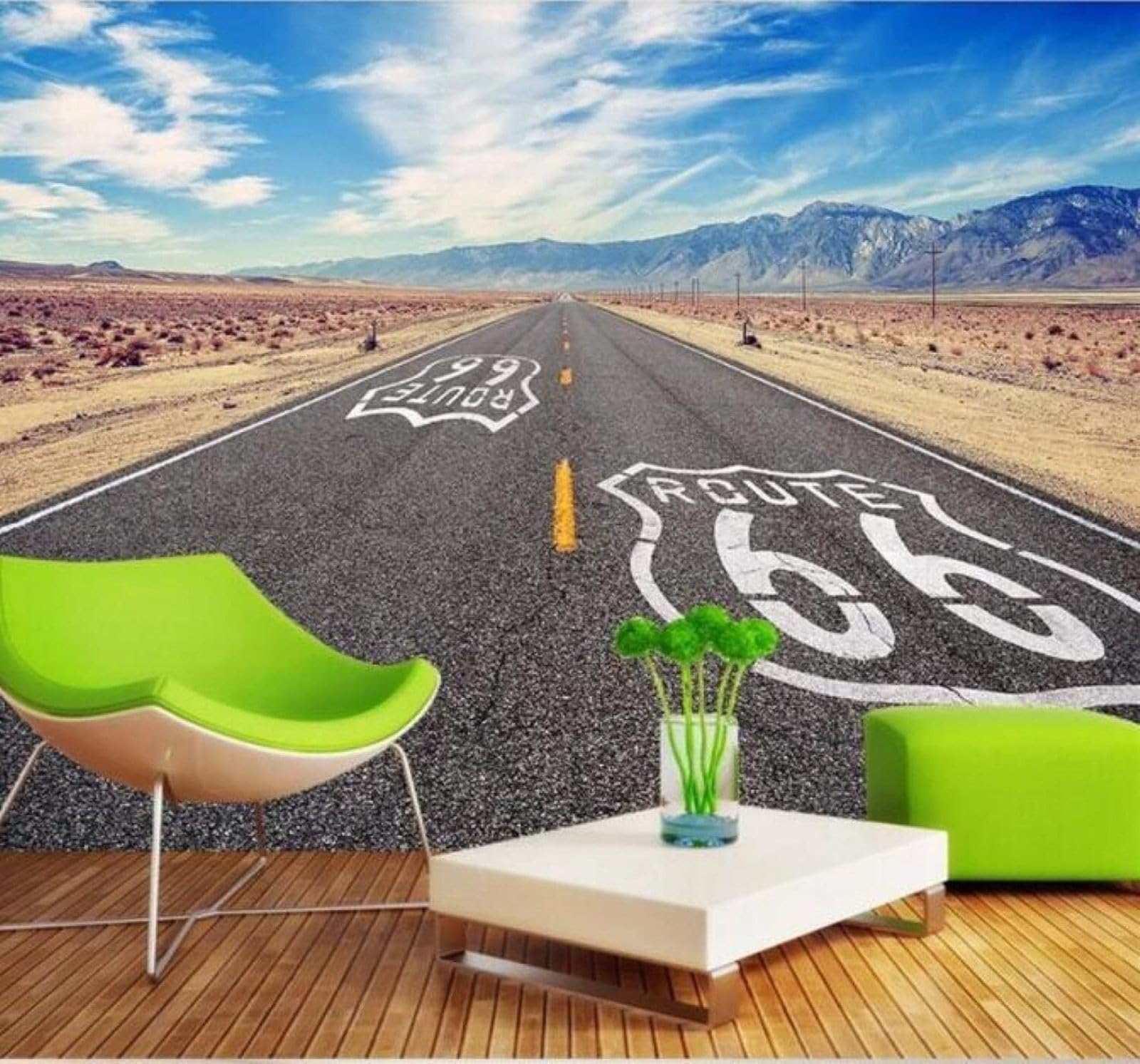 XLMING Blue Sky White Clouds Mountain Peaks Motorway Sense of Space 3D Wallpaper Luxury Home Dining Decor Paste Sofa Living Room The Wall for Bedroom Mural-430cm×300cm
