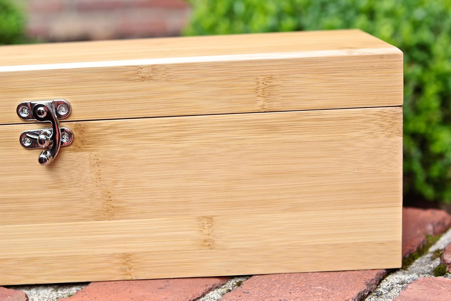 Case Elegance Wooden Wine Box Set | Premium Single Bottle Gift Case with Hinged Lid & Secure Clasp | Bamboo Wine Case with Tools Set | Perfect for Wine Lovers, Birthdays, Housewarmings & Anniversaries