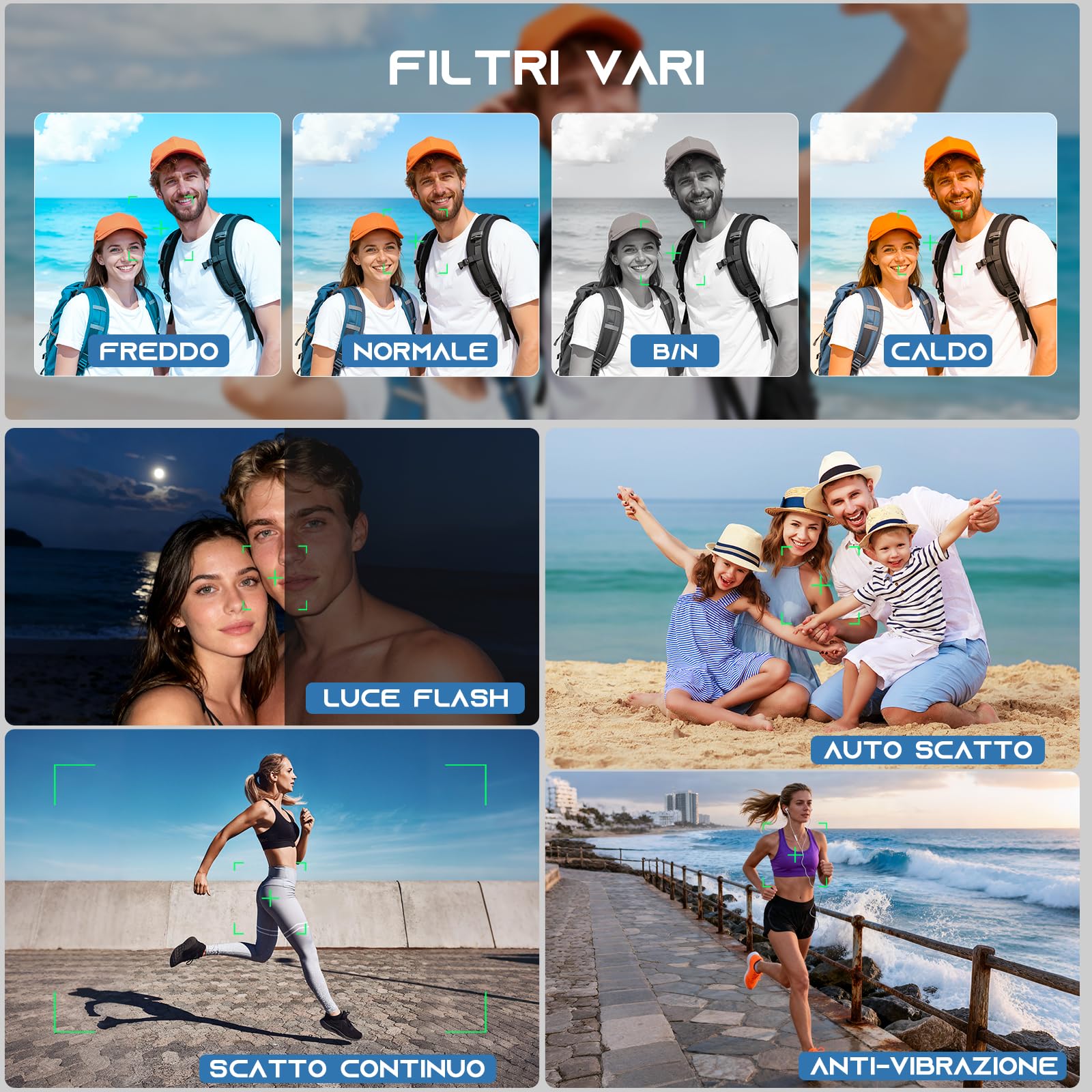 Macchina Fotografica Digitale, JDZ 4K Fotocamera Digitale 16X, Fotocamera Compatta, Scheda da 32GB, Digital Camera per Principianti e Adolescenti-Regalo di San Valentino-Nero | Fotocamera Digitale 16X, Fotocamera Compatta, Scheda da 32GB, Digital Camera p