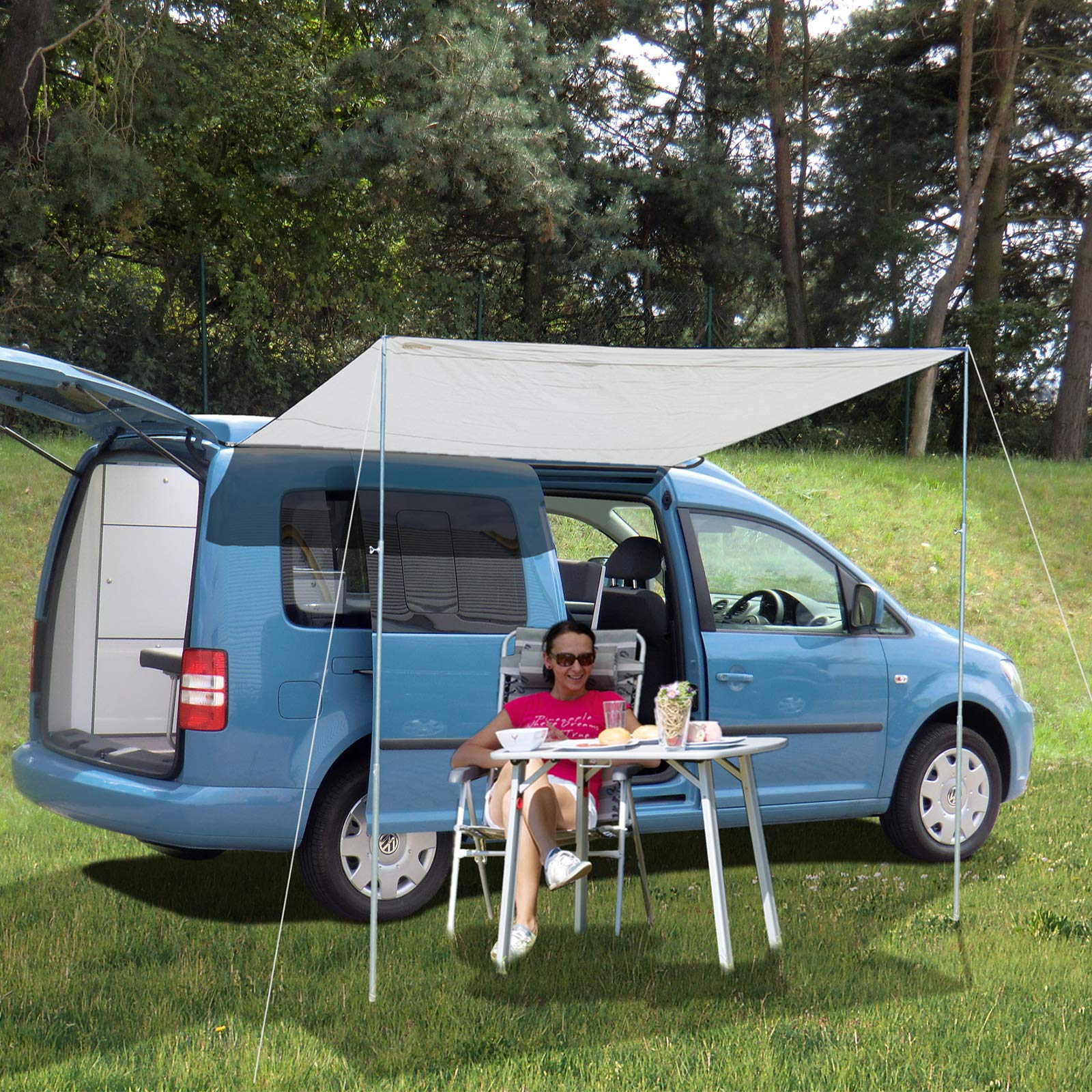 Tendina parasole Charlyne, 2,2 x 2,4 m, per mini camper con interasse lungo