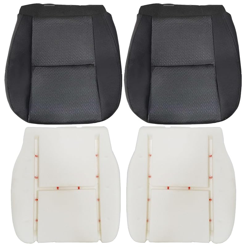 Kit de Reparo do Assento Dianteiro com Capa e Espuma para Chevrolet Silverado, Suburban, Tahoe, Avalanche, GMC Sierra, Yukon e Cadillac Escalade 2007–2014, Preto, Código 19C, 4 peças