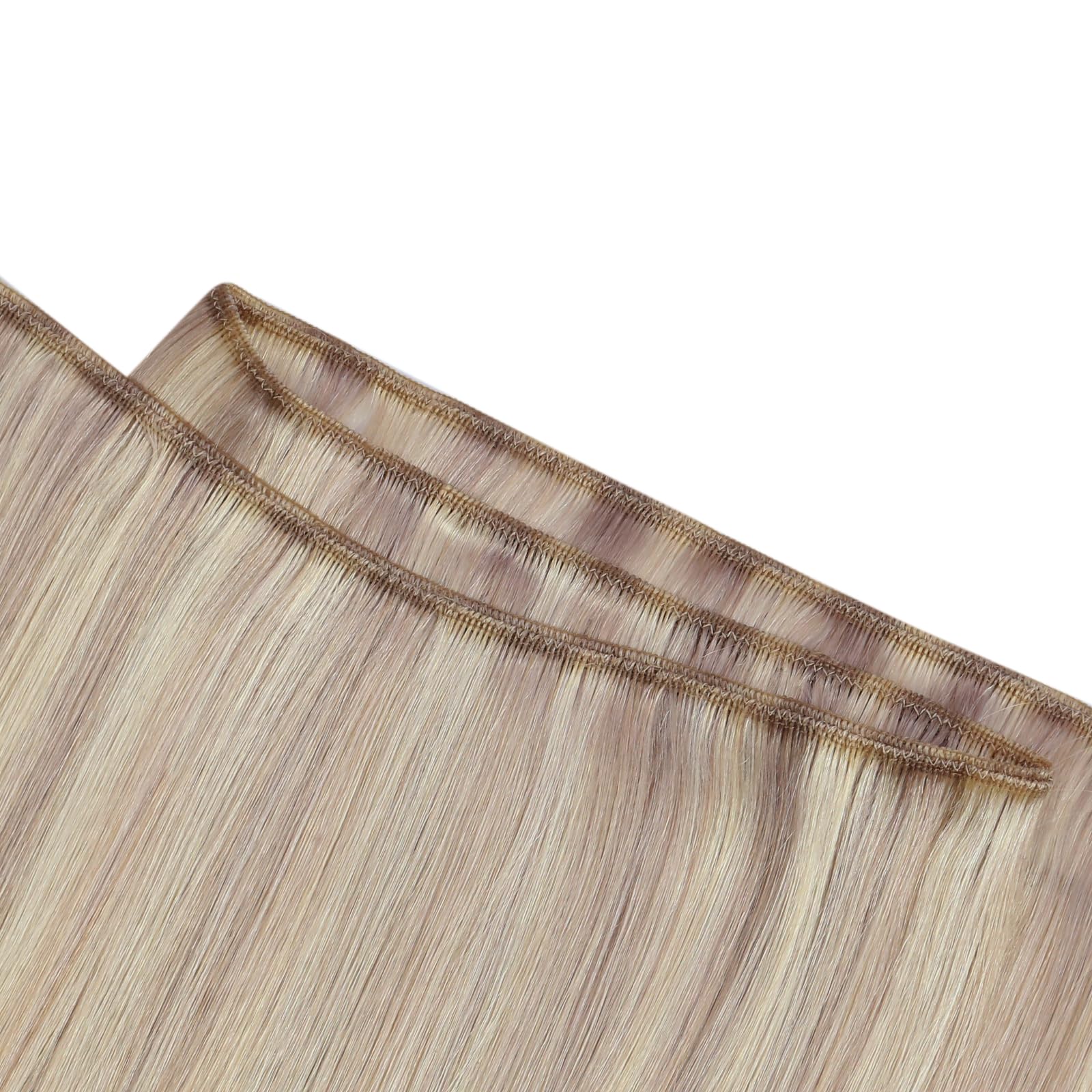 Ugeat Przedłużanie Włosów Tkactwo, Włosy Ludzkie, Pasemka Popielaty Blond, 55 cm 100g, Przedłużanie Włosów Wplatania Popielaty Blond, Remy Naturalne Proste