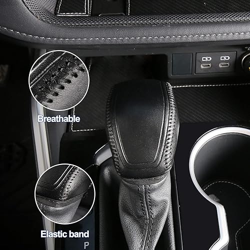 Miniatura 3 de CZCGYDY RAV-4 - Cubierta para pomo de palanca de cambios para Toyota Highlander 2020-2022, Venza 2021-2023, RAV4 2019-2023, accesorios interiores
