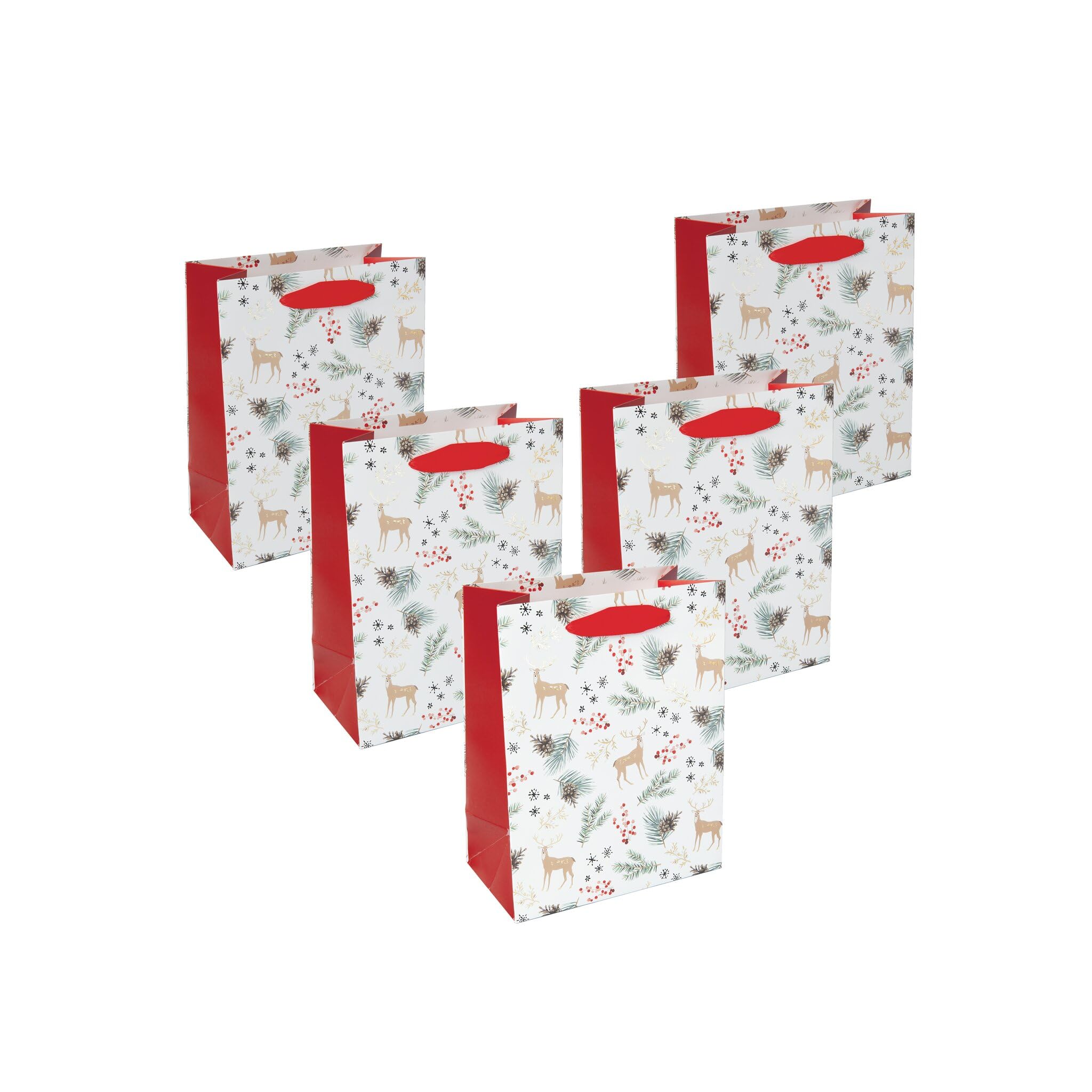 SIGEL Christmas gift bag 18 x 23 cm - pack of 5