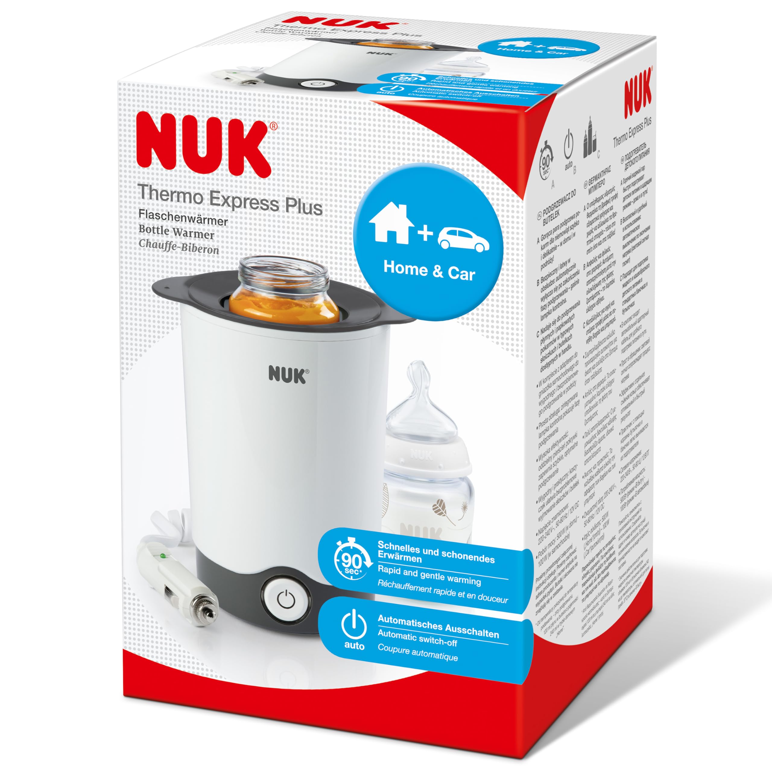 Nuk 10256404 Scaldabiberon, 868 Gr, Bianco e Grigio