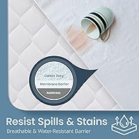 SafeRest Queen Mattress Encasement: Waterproof, Breathable, Noiseless Zippered Protector for 9-12 Inch Mattresses - Bed Bug Proof