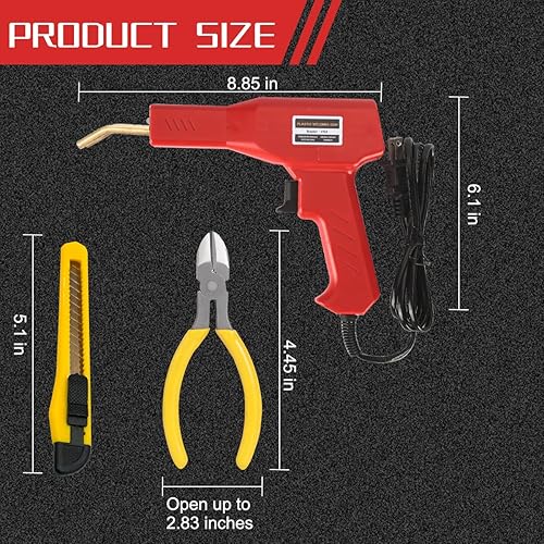Miniatura 2 de Soldador de plástico para automóvil, kit de pistola de soldadura de reparación de grietas de parachoques de plástico para vehículos, 200 unidades, 4