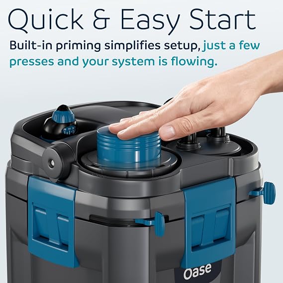 OASE BioMaster 2 Thermo 250 Canister Filter for Aquariums External Aquarium Filter with Built-in Heater EasyClean Pre-Filter, Quiet Operation Freshwater & Saltwater, Up to 70 Gallons