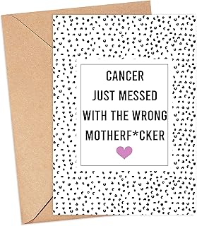 Cancer Card - Cancer Care Package Cancer Gift For Him For Her Fuck Cancer Get Well Gift Get Well Care Package Breast Cancer Support, 5 x 7 inches