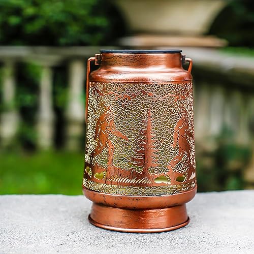 Miniatura 7 de Bigfoot - Faroles solares colgantes impermeables para exteriores, luces solares colgantes de pie grande, regalos para hombres y mujeres, faroles LED