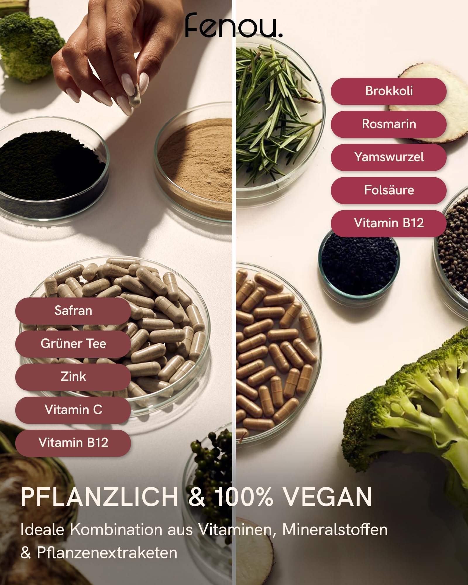 Fenou PMS Bundle - Nahrungsergänzungsmittel für Frauen - Pflanzliches Supplement - bei PMS, PMDS, Periodenschmerzen & Unregelmäßigem Zyklus - 2 x 60 Kapseln