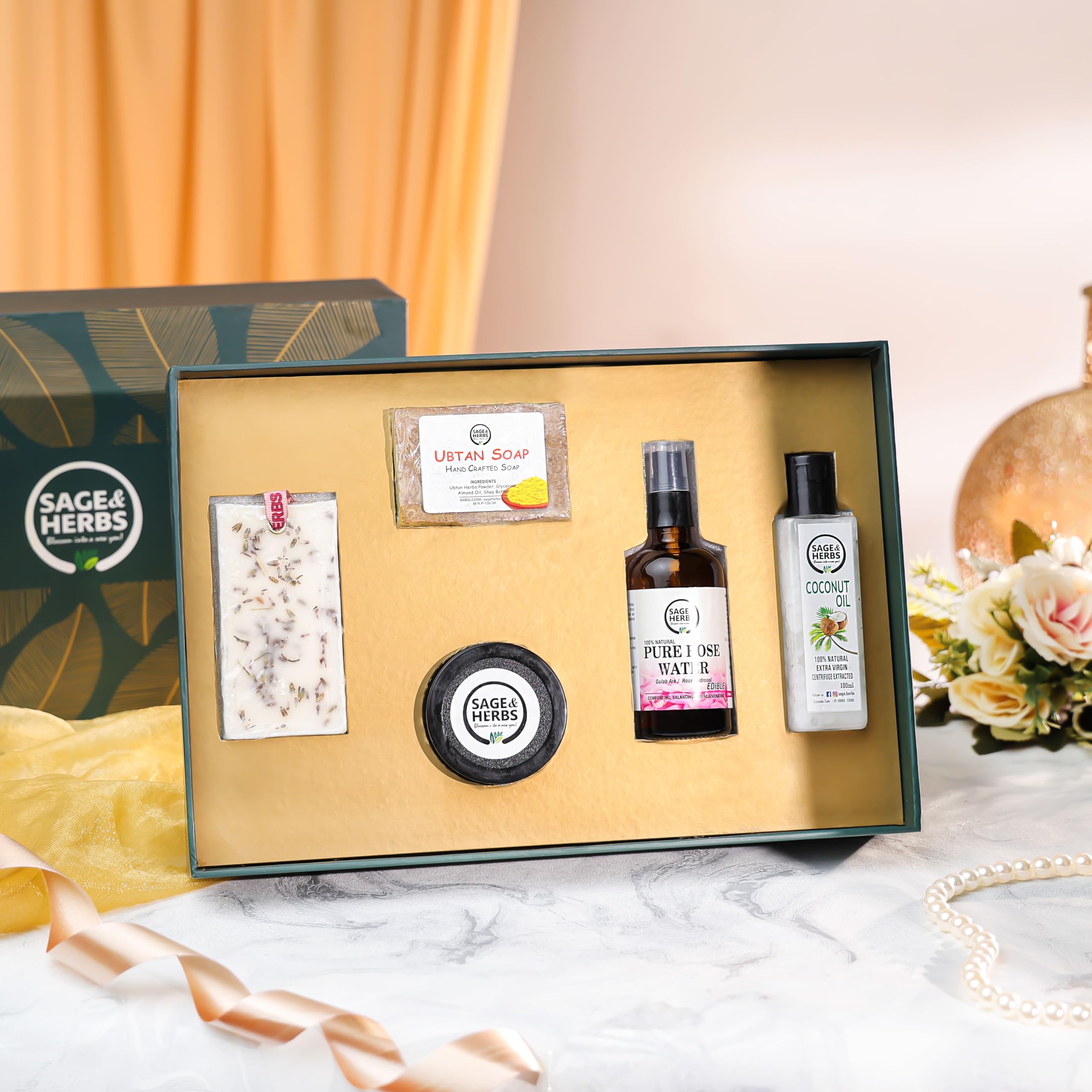 Sage & Herbs Artisan Wellness Gift Set | Thoughtful Gift hamper | For Men, Women, Special Occassions & Wedding | Box Gift Hamper | Premium Gift Hamper-image-46