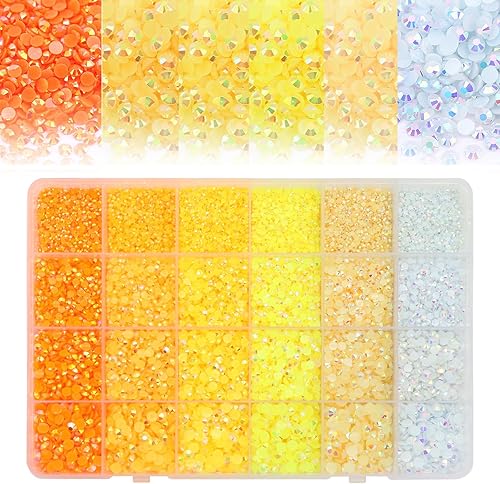 Vista 48 de 22800 diamantes de imitación arcoíris para manualidades, diseño de uñas, varios tamaños, diamantes de imitación con parte trasera plana, diamantes