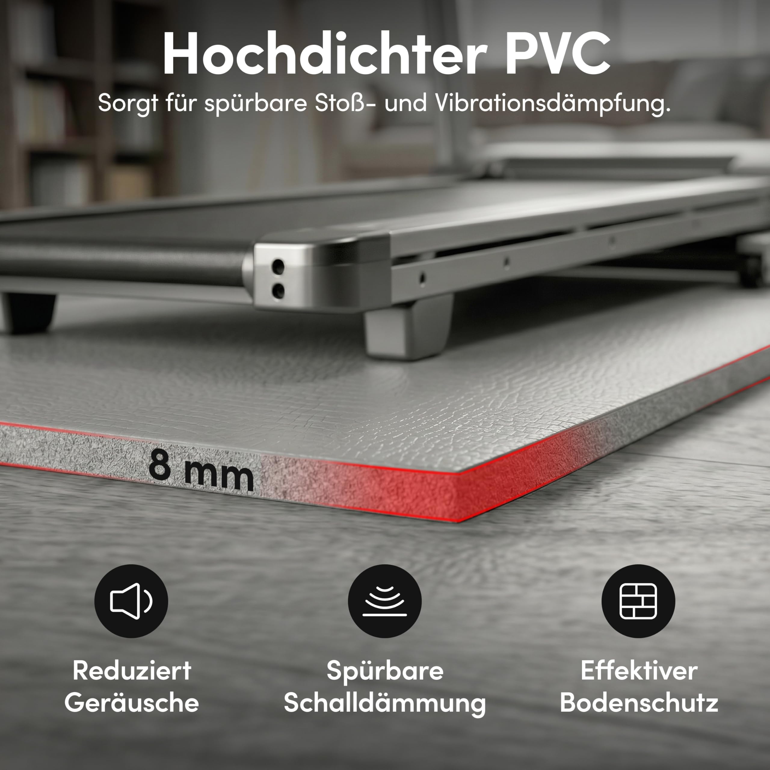 NEOLYMP Yogamatte XXL 213x152 cm – Bodenschutzmatte Fitnessgerät 8mm – Sportmatte Fitnessmatte rutschfest – Trainingsmatte dick als Gymnastikmatte & Bodenmatte Fitness für Homegym