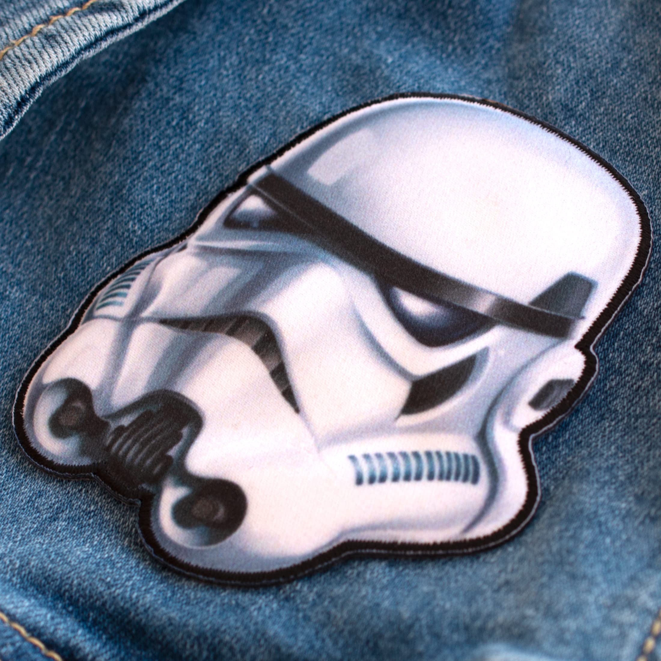Star Wars Stormtrooper Iron-On Patch - 3x3.25 Inch Applique For Clothing & Backpacks