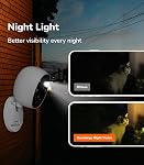 SensForge 2.5K Caméra-batterie extérieure intérieure Lite, Double bande WiFi, Gratuit AI Humain & Détection des animaux, 2-Day Nuage + Spotlight vision nocturne couleur, Mont magnétique, en option AI + Amélioration du stockage