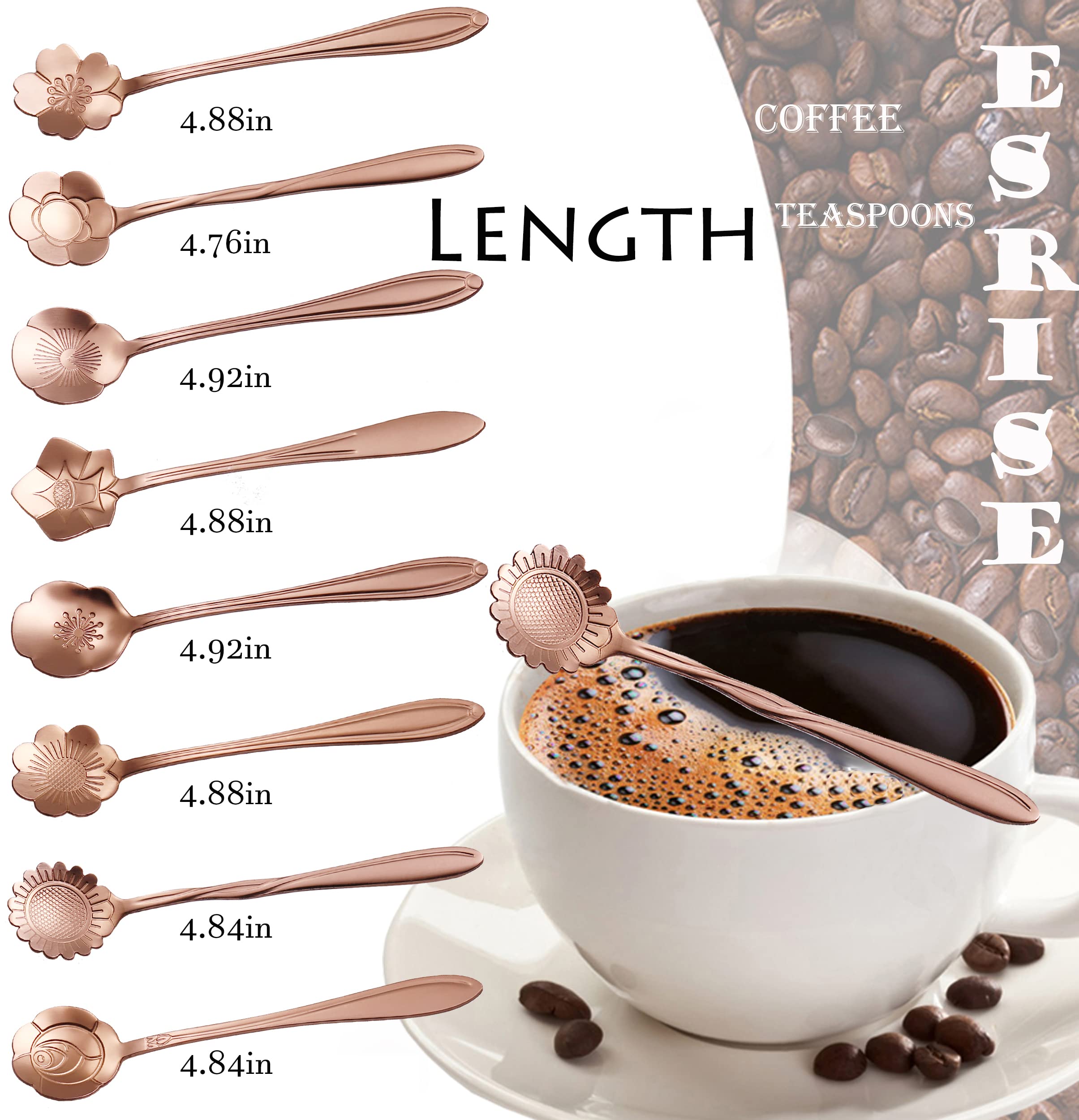 Amazon.com: 16 Pcs Teaspoon Tea Spoons, ESRISE Stainless Steel
