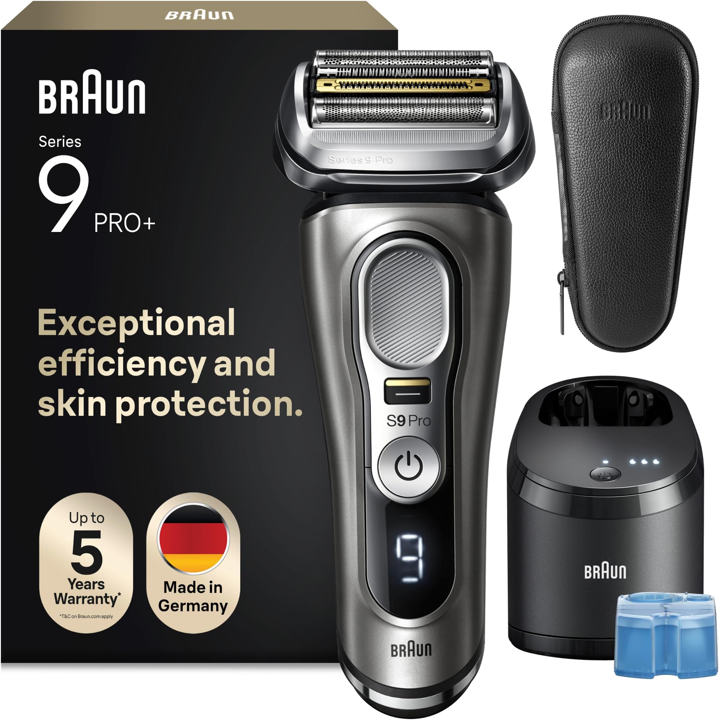 Braun Series 9 Pro Electric Shaver Men, Wet & Dry, 9465cc, Graphite