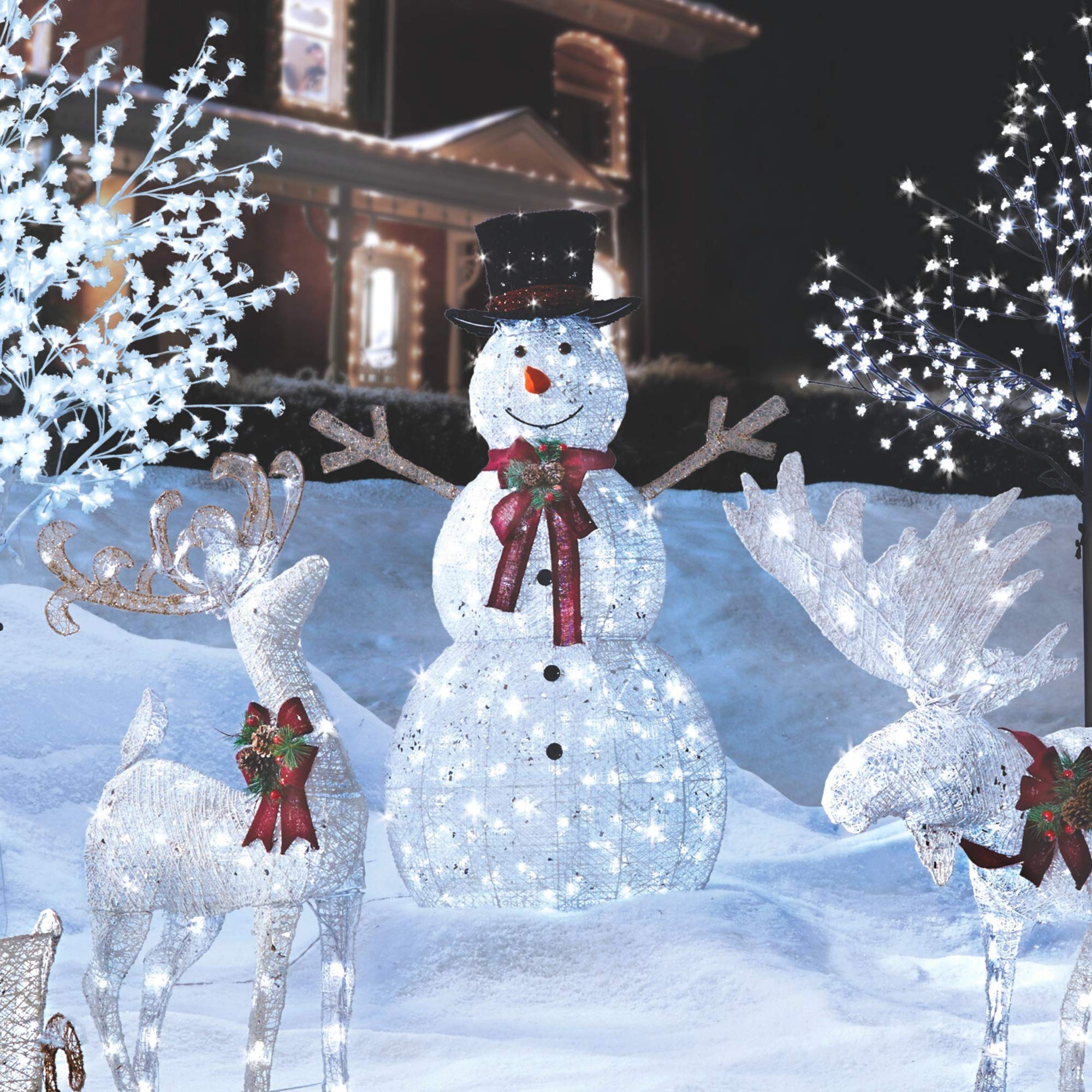 6 Flocons De Neige Pailletés Réutilisables - Décorations Noël, Sapin, Fenêtre - 3 Modèles En Plastique Doré