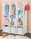 CUBEDIY Baby Closet Organizer for Nursery: Durable Baby Wardrobe for Closet - Customizable Baby Dresser Amoire Shelves - Waterproof Shelf Clothes Organizer w/Wall Fixation (White) | Durable, for Closet, Customizable, Amoire Shelves, Waterproof, Wall Fixation