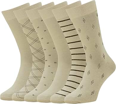 Amazon.com: J-BOX 6 pairs Men's Dress Socks Black Cotton Crew