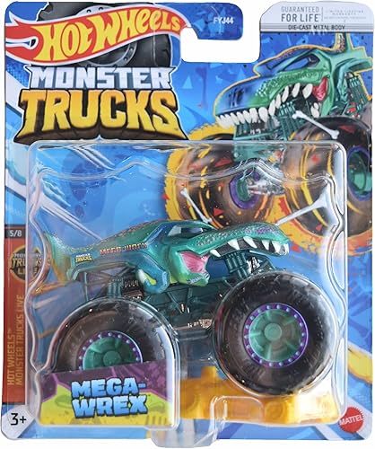 Hot Wheels Monster Trucks Mega Wrex, 2023 Connect and Crash Car