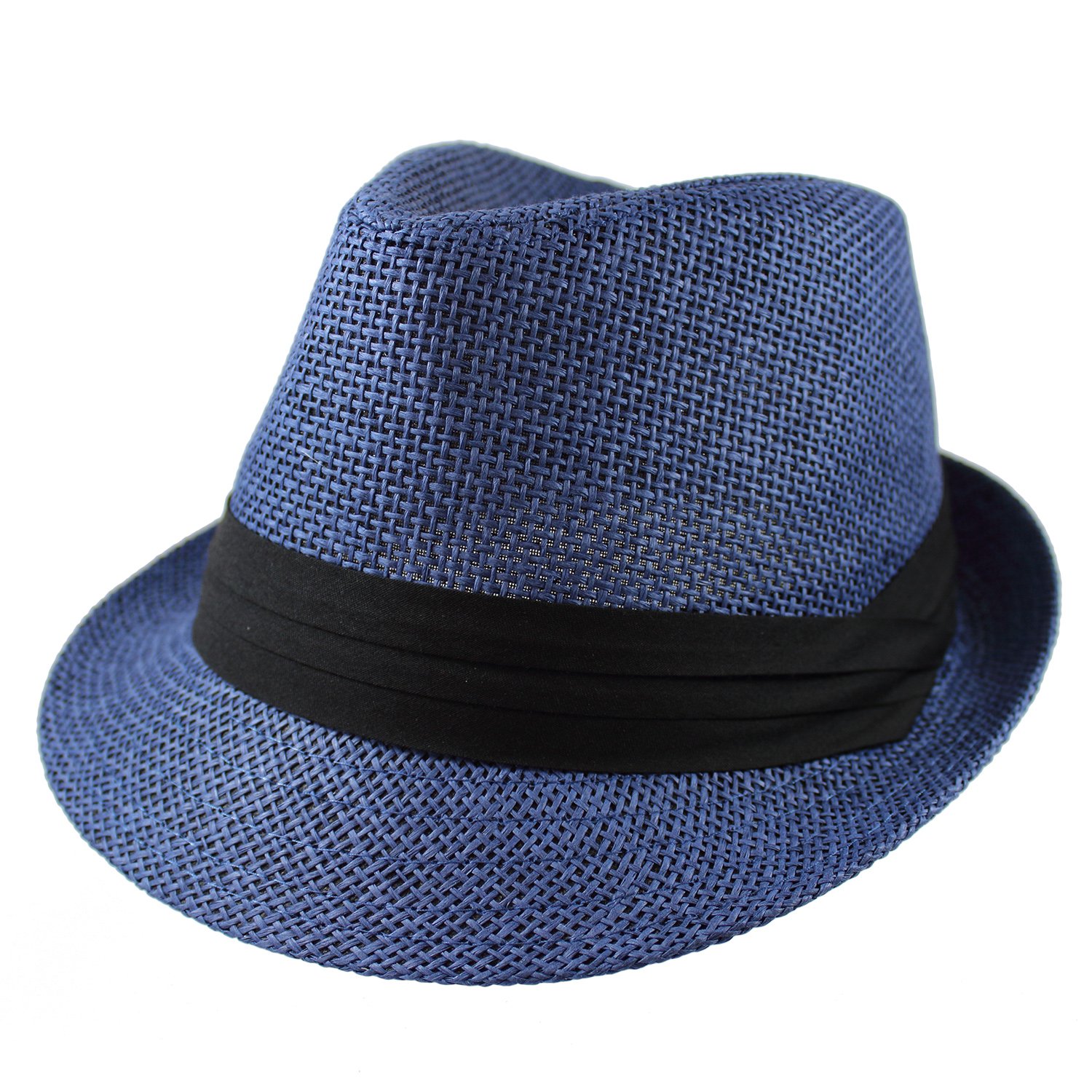 GelanteSummer Fedora Panama Straw Hats with Black Band