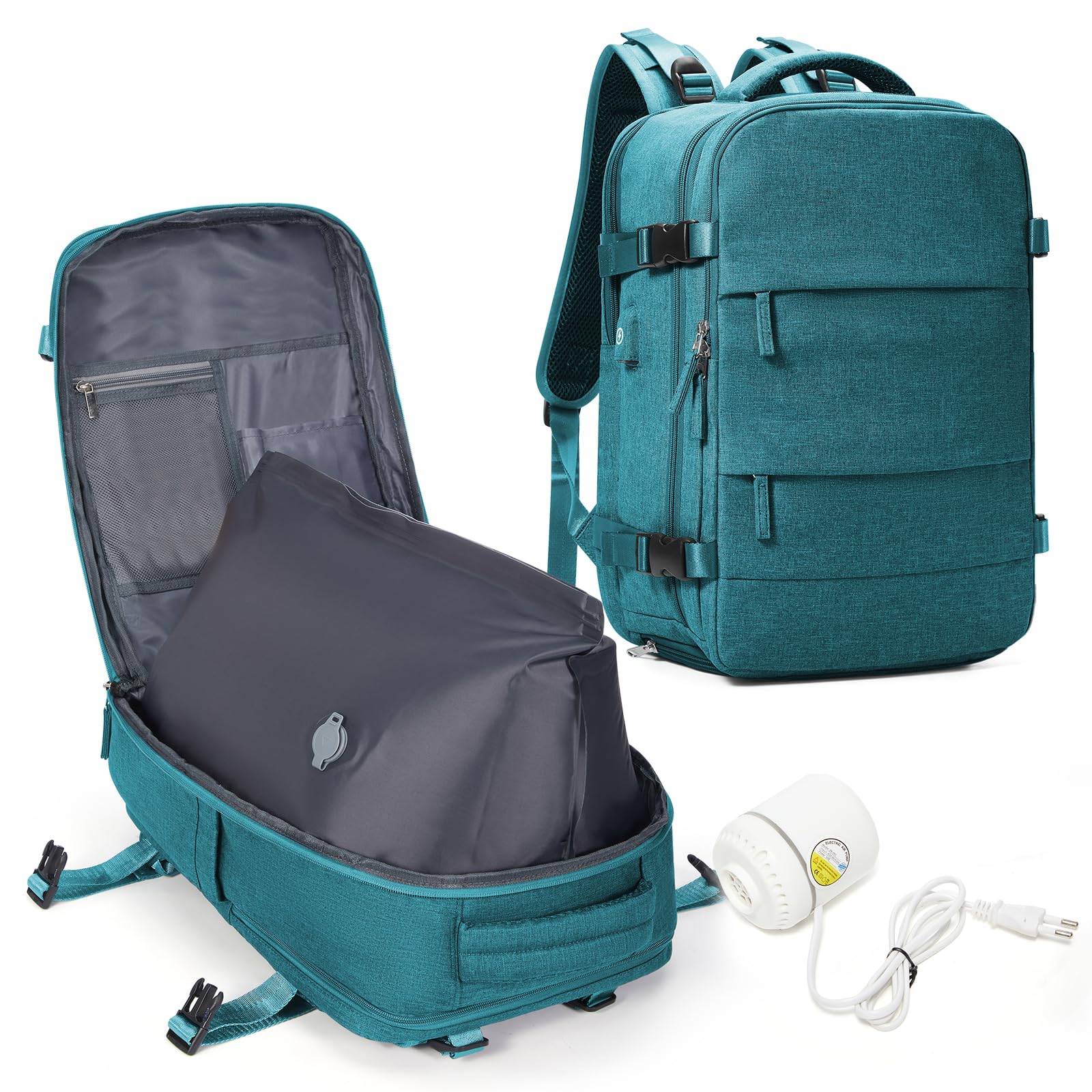 BJLFS Borse da Cabina per Ryanair 40x30x20 Zaino Wizzair Sottovuoto da viaggio 40x20x25 Bagaglio a Mano con compressione sottovuoto,Zaino Easyjet 45x36x20,Zaini Casual per laptop da 14 pollici