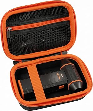 Case for WOLFBOX MF50/VASSON/ZOAIVR Electric Air Duster, Travel Portable Hard Storage Bag Case Only Black+Orange