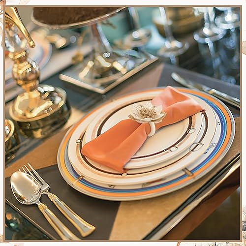 Miniatura 5 de Juego de servilleteros de otoño, servilleteros de flores, Halloween, Acción de Gracias, vacaciones, boda, fiesta de cumpleaños, banquetes, eventos,