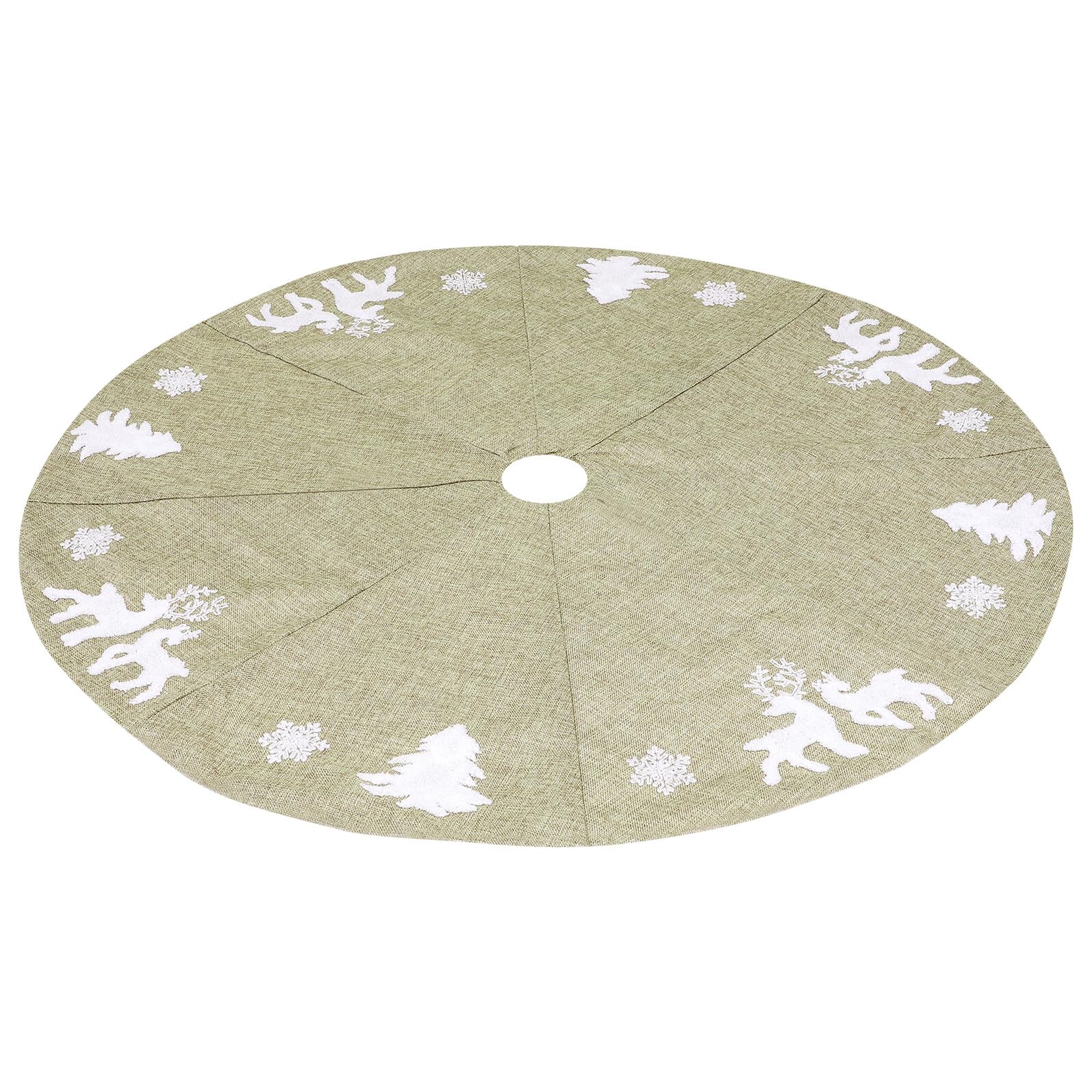 1pezzi Grembiule per Albero di Natale Copertura Base Albero di Natale Decorazione per Tessuto Spesso di Accessorio per Feste