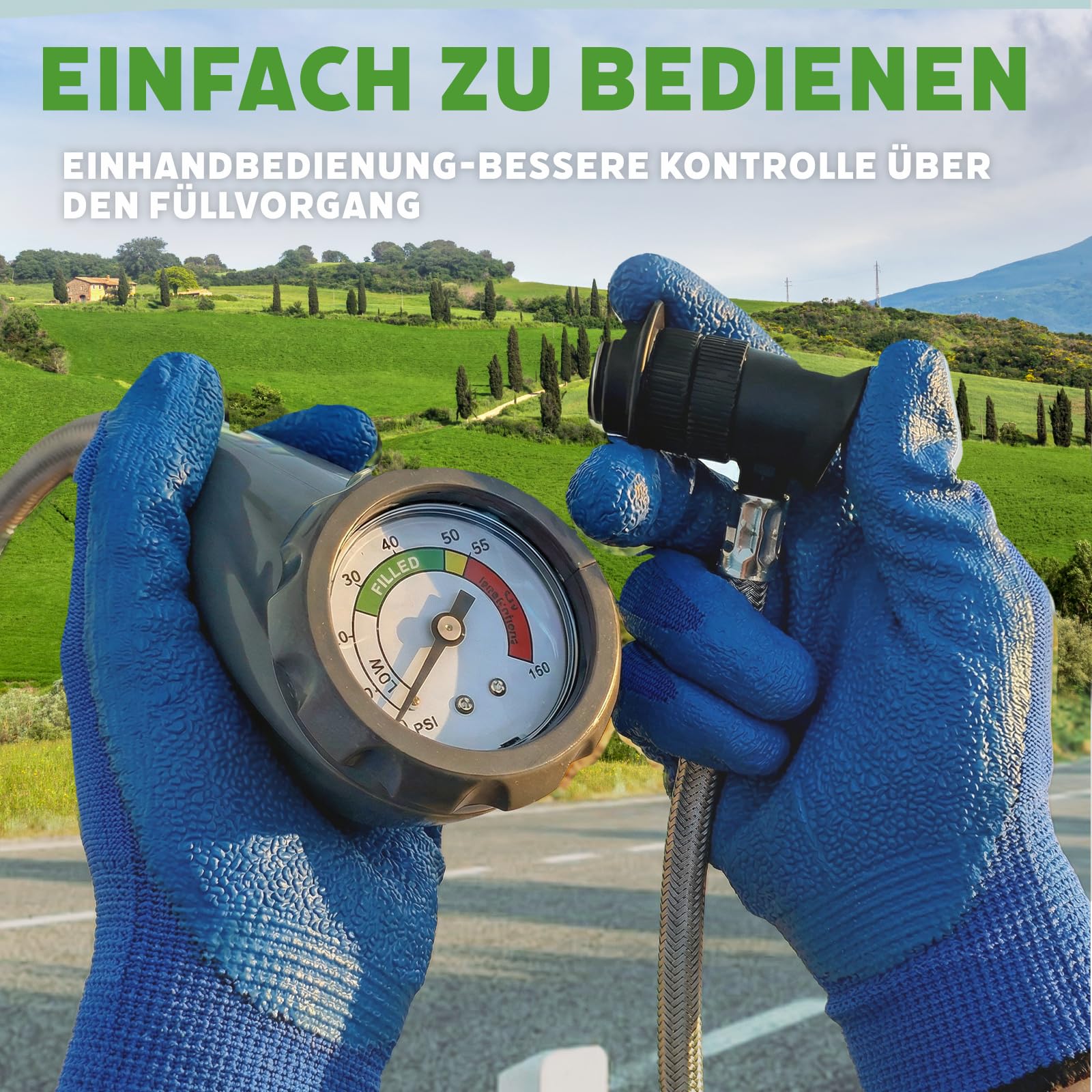 3in1 R134a Kältemittel Ersatzgas + Schlauch – Kühlmittel Klima Auto mit Klima Dichtmittel und Öl – Gasflasche 2x235 g – Auto Klimaanlage Nachfüllset – Klimaanlage Wohnmobil – ECO