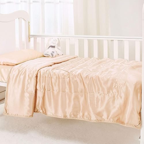 Manta de seda pura, 100% seda de morera por dentro y fuera, manta suave para niños para sofá, cama, sofá de viaje, manta ligera y acogedora para