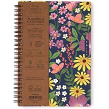 Blue Sky Sustainability 2026-2027 Weekly and Monthly Academic Year Planner Calendar, July 2026 - June 2027, 5" x 8", Flexible Cover From Recycled Plastic, Wirebound, Laminated Tabs, Storage Pocket, Gail