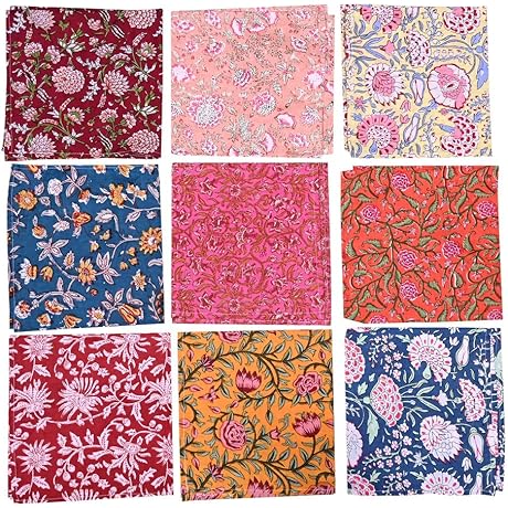 "10 Pc Mix Lot Napkin Hand Block Print Napkin: Add a Touch...