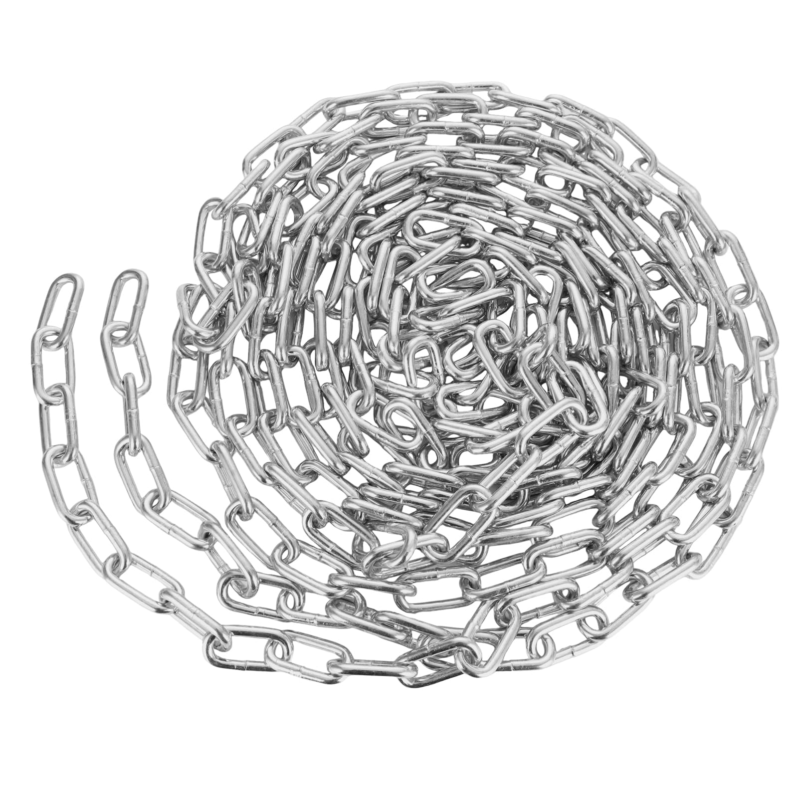 Cadena decorativa de bobina de metal con acabado galvanizado anticorrosión 25 pies 8