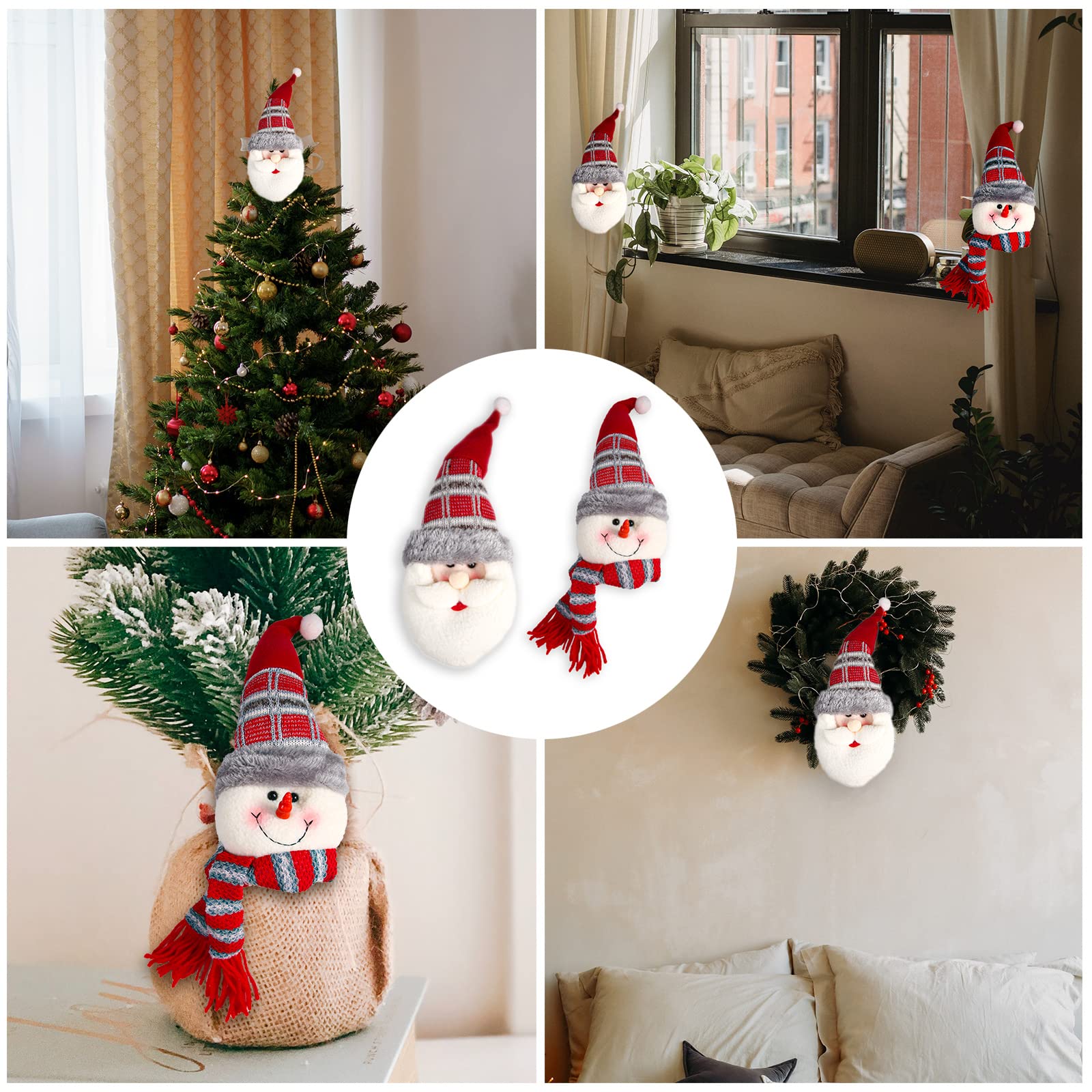 Fermatenda Per Tende Di Babbo Natale - Tende Con Chiusura A Forma Di Pupazzo Di Neve, Fermatenda Per Tende Di Natale Con Fibbia | Supporto Per Tende