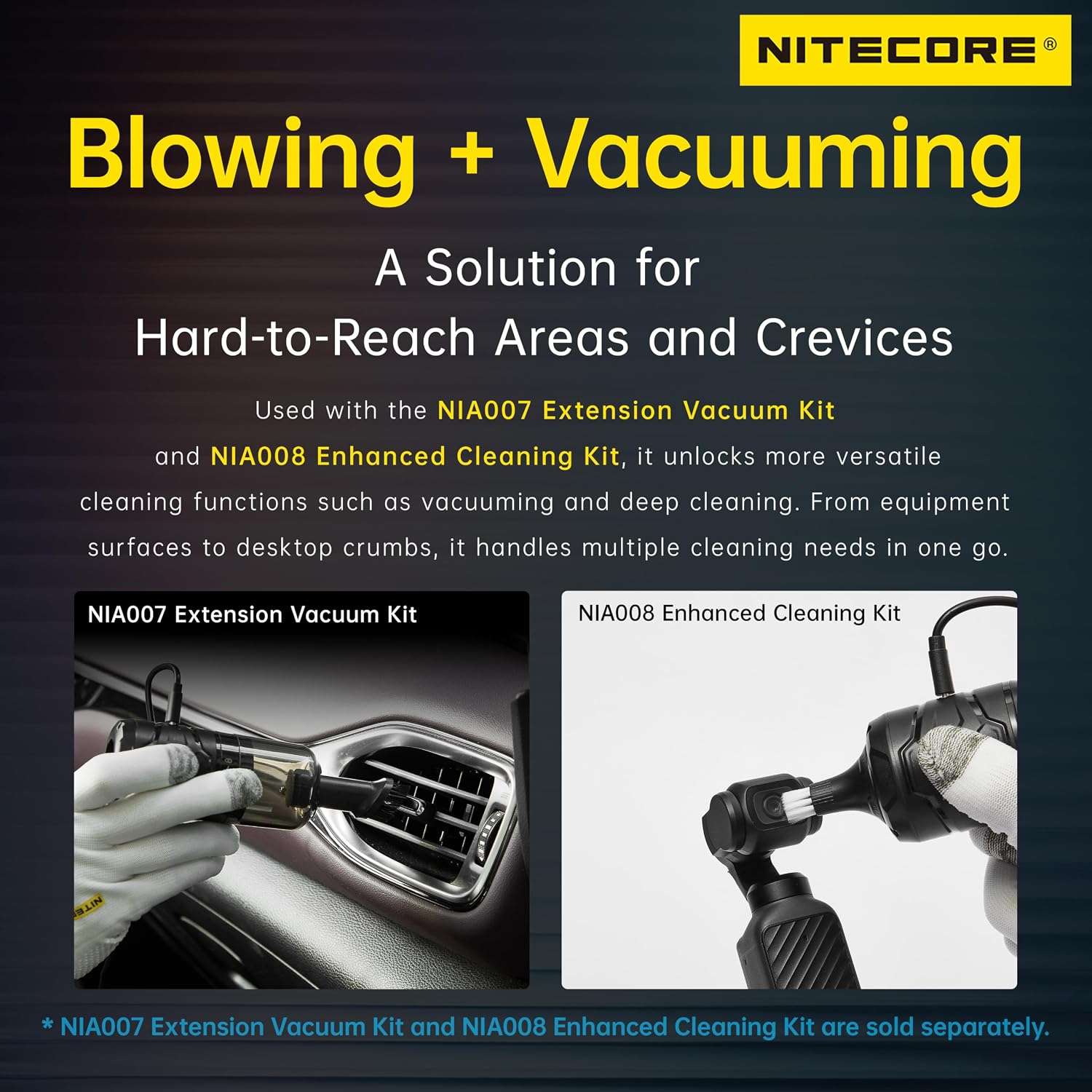 NITECORE BB Nano Wired Portable Versatile Electronic Blower with NITECORE Tag