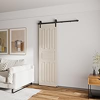 Vista 9 de DonYoung 5FT Sliding Barn Door Hardware Kit, Upgraded Screw Fixation Modular Track, Heavy Duty Barn Door Track Kit Fits Single Door 26"-30" Wide